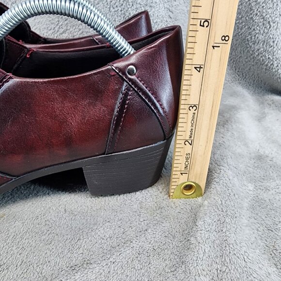 Rasolli Shoes Womens Size 11 Red Faux Leather Slip On Ankle Boots *NWOT* main image 4